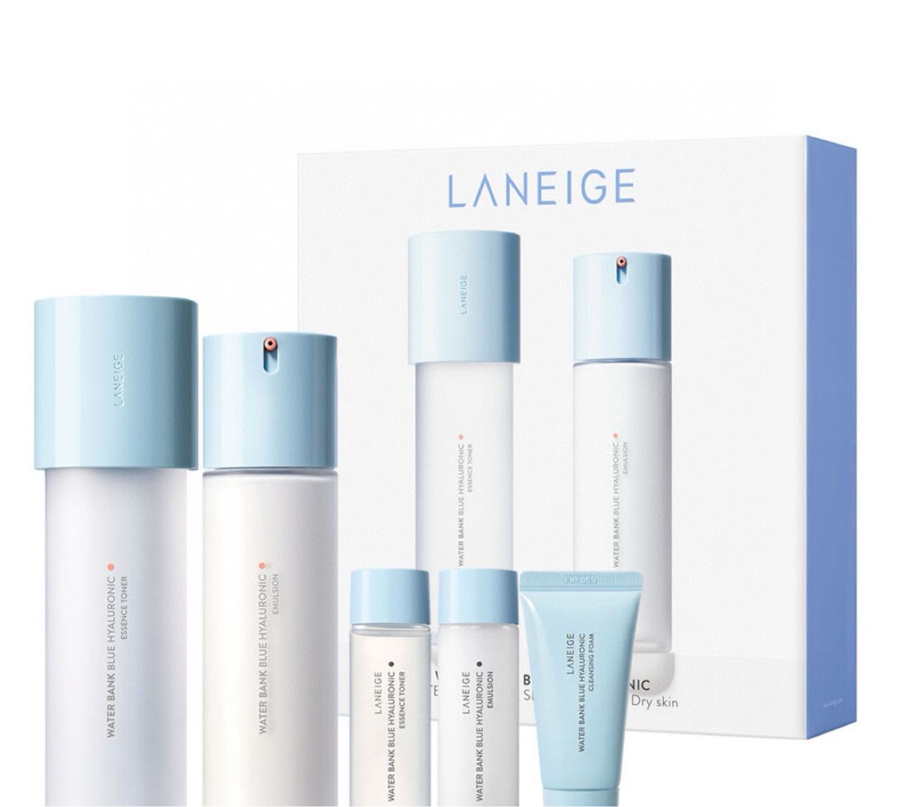 Laneige Water Bank Blue Hyaluronic Skincare Set (For Dry Skin)