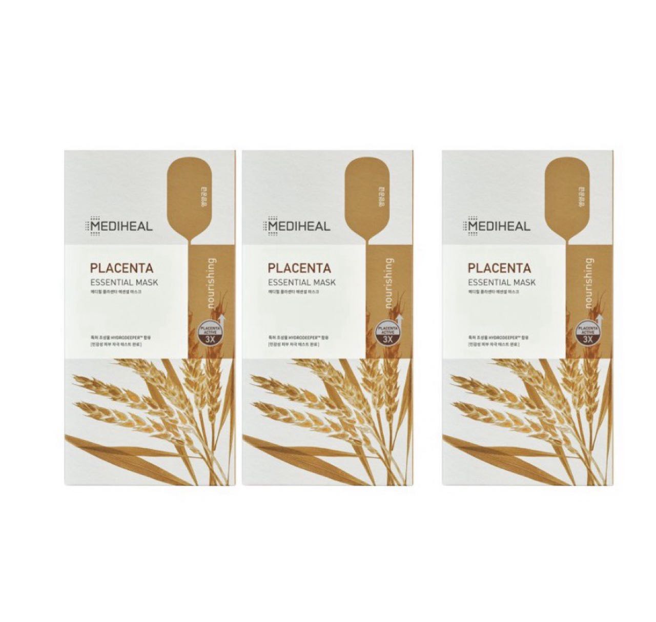 MEDIHEAL Placenta Essential Mask (Nourishing, 3-pack)
