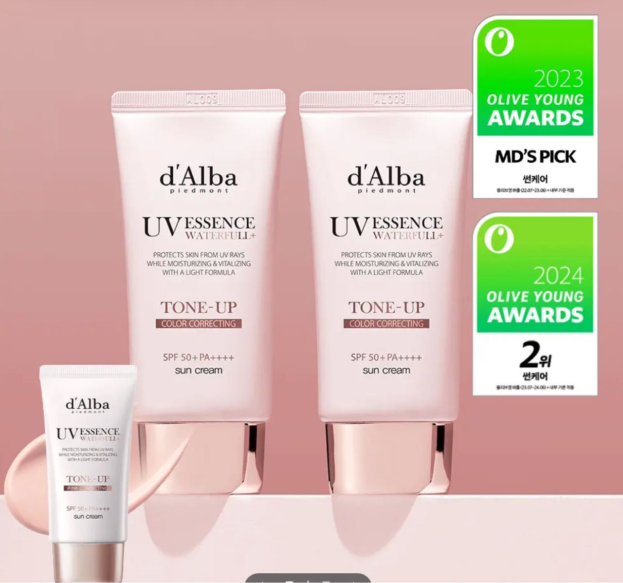 d'Alba Piedmont UV Essence Waterfull+ Tone-Up Color Correcting Sun Cream