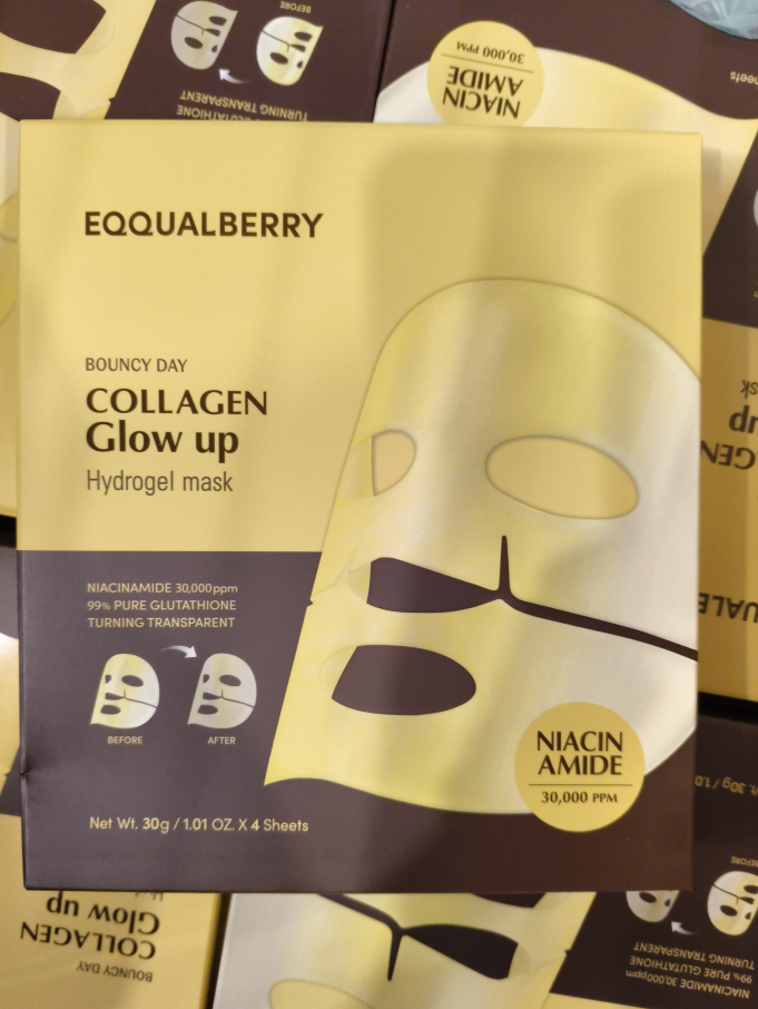 EQQUALBERRY Bouncy Day Collagen Glow Up Hydrogel Mask