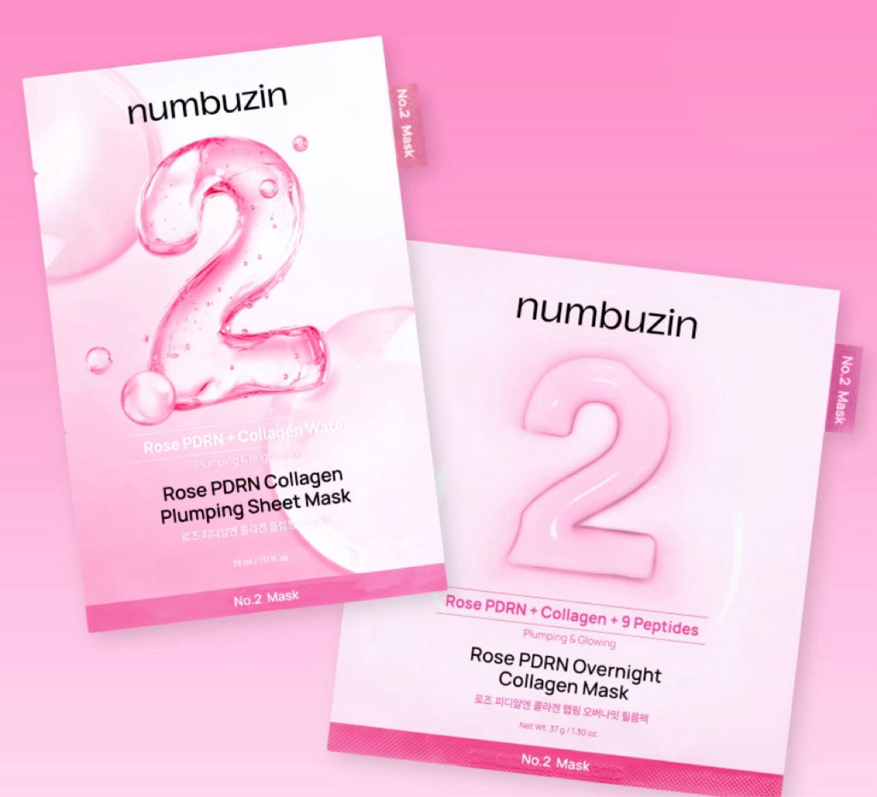 numbuz:n No.2 Rose PDRN Collagen Plumping Sheet Mask
numbuz:n No.2 Rose PDRN Overnight Collagen Mask