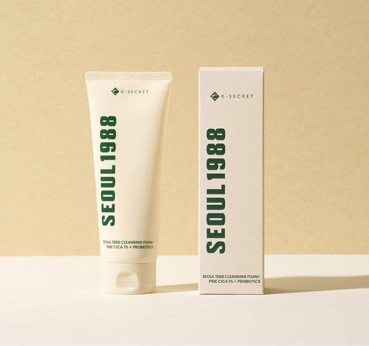 K-SECRET SEOUL 1988 Cleansing Foam: Pine Cica 1% + Probiotics